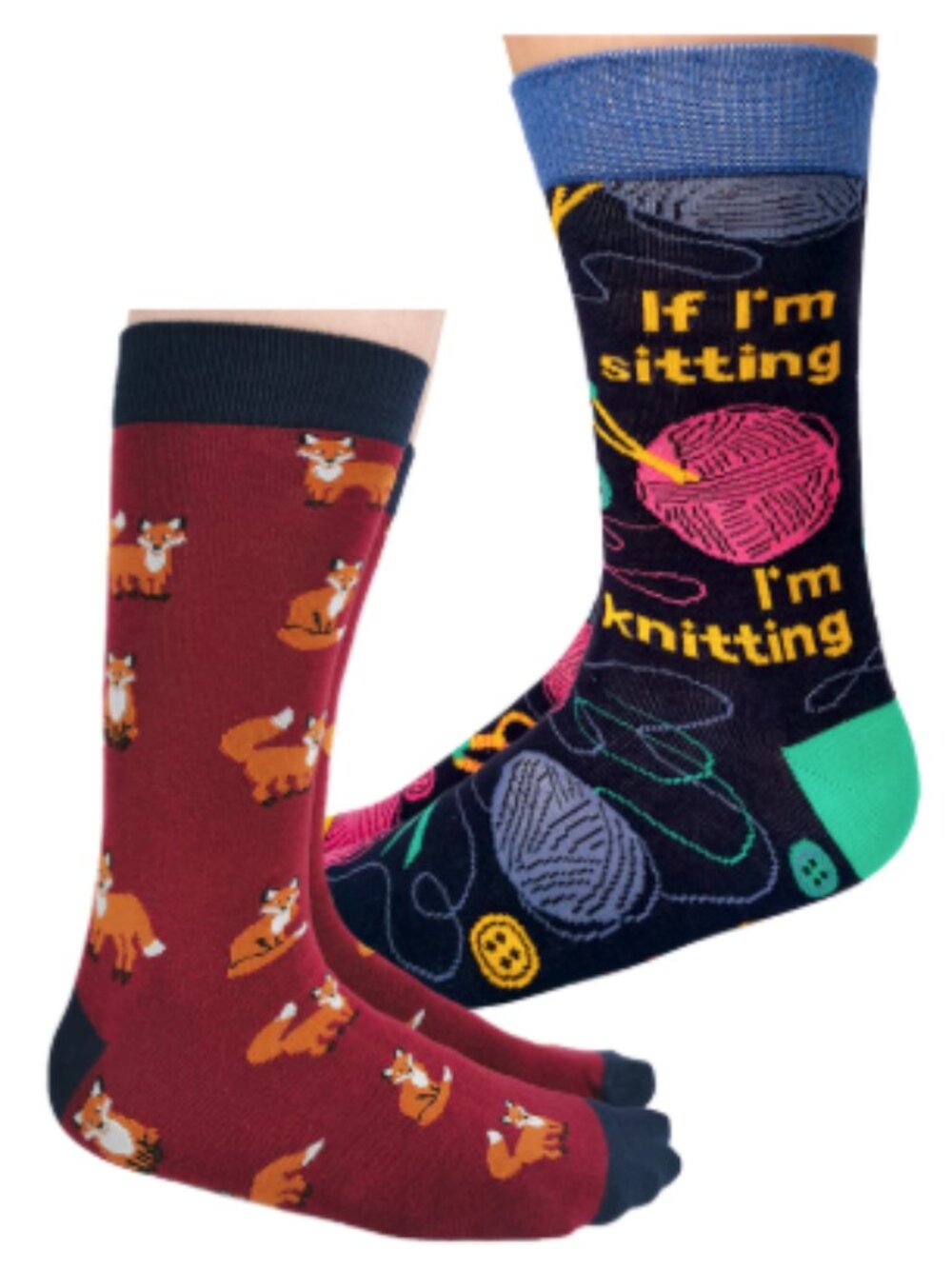 Women's Uptown Sox Crew Socks | Feeling Foxy Socks | NWT